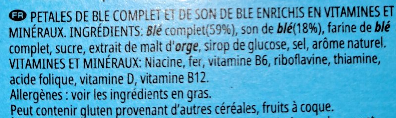 Foto da lista de ingredientes
