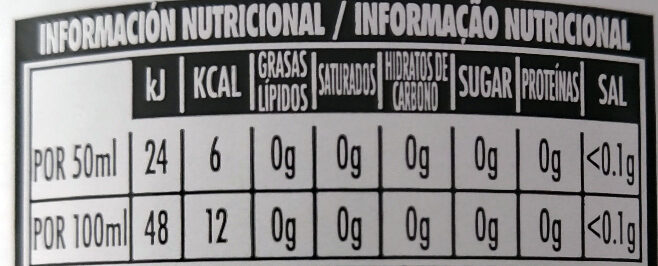 Foto da tabela nutricional