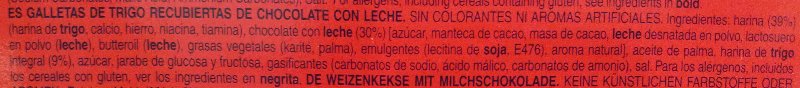 Foto da lista de ingredientes