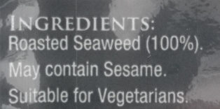 Foto da lista de ingredientes
