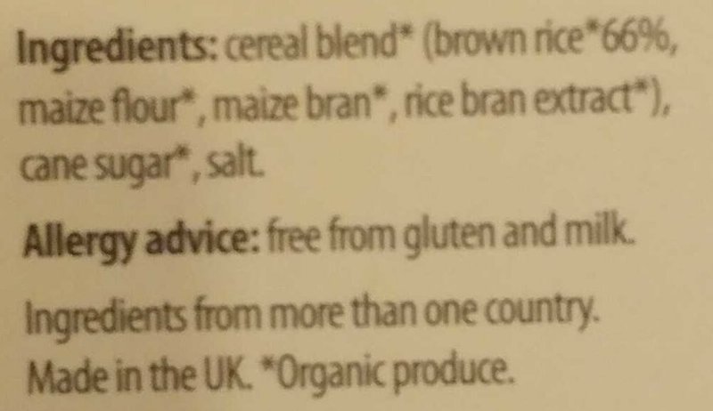Foto da lista de ingredientes
