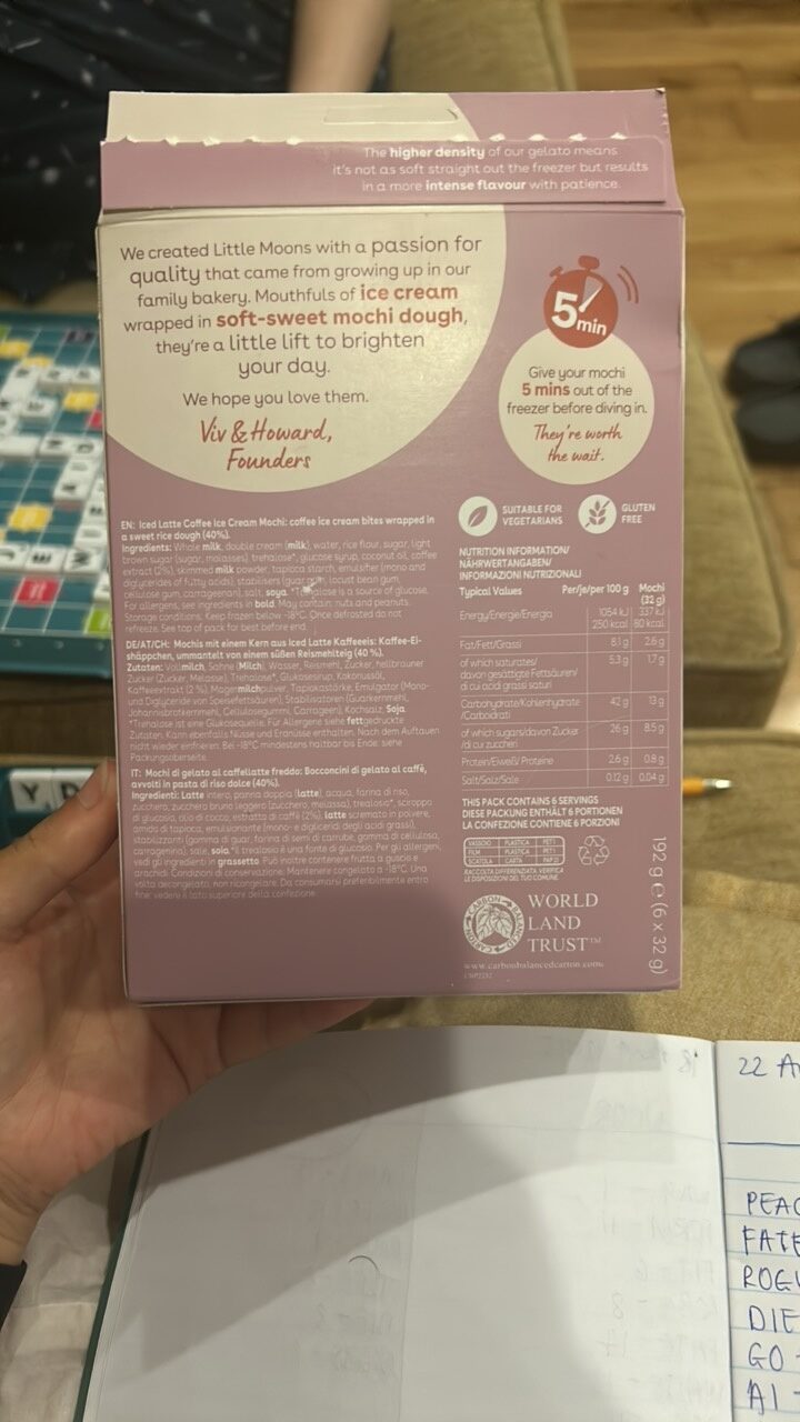 Foto da lista de ingredientes