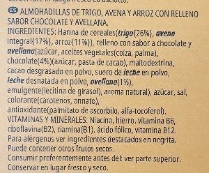 Foto da lista de ingredientes