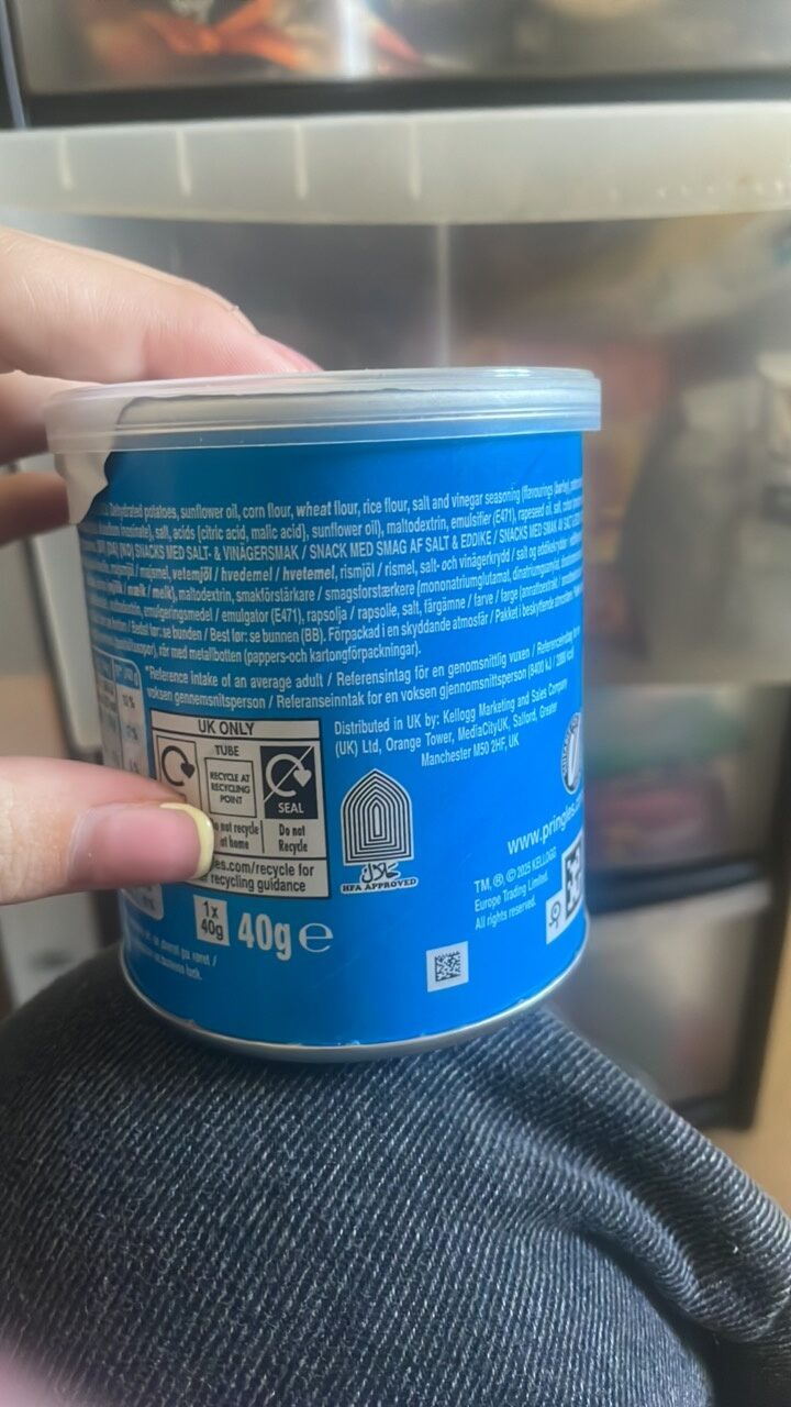 Foto da lista de ingredientes