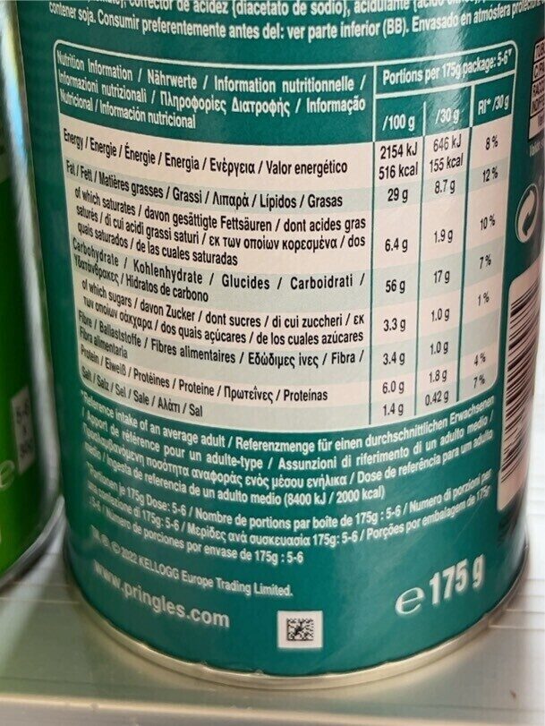 Foto da tabela nutricional