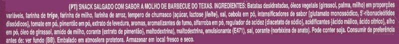 Foto da lista de ingredientes