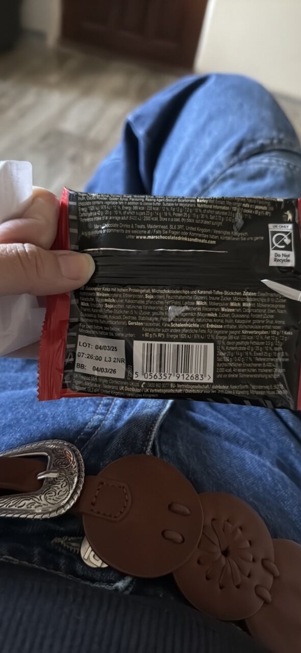 Foto da tabela nutricional