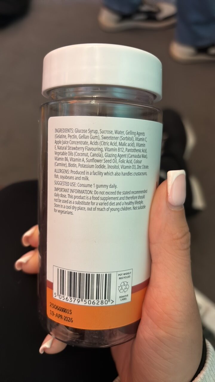 Foto da lista de ingredientes
