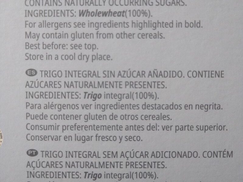 Foto da lista de ingredientes