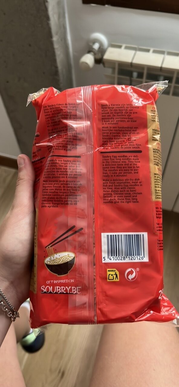 Foto da tabela nutricional
