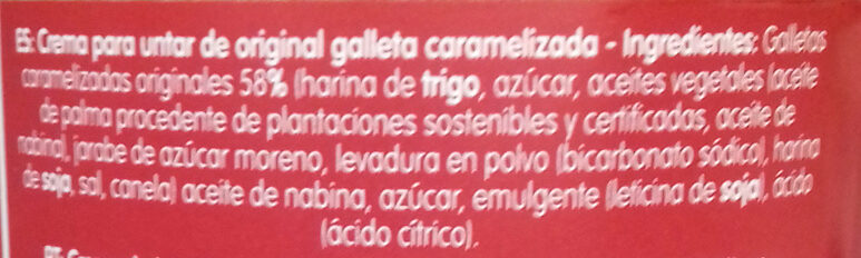 Foto da lista de ingredientes