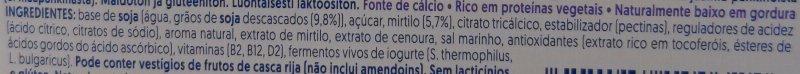 Foto da lista de ingredientes
