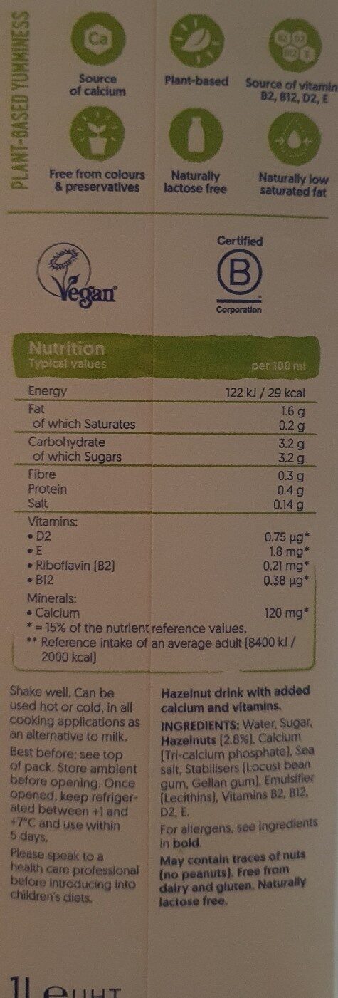 Foto da tabela nutricional