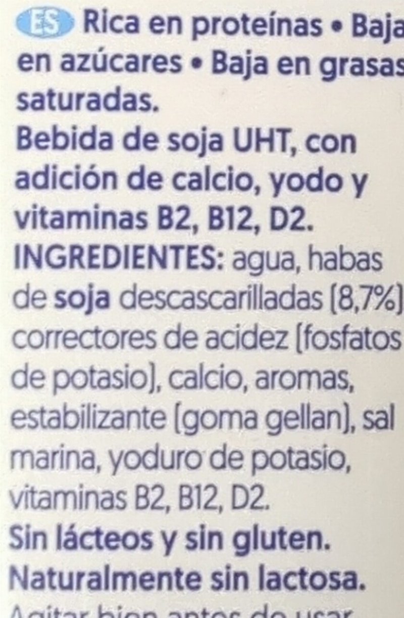 Foto da lista de ingredientes