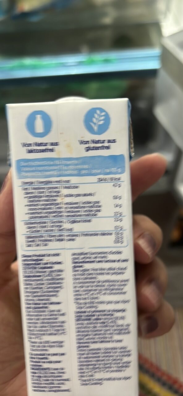 Foto da tabela nutricional