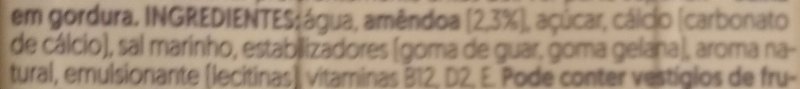 Foto da lista de ingredientes
