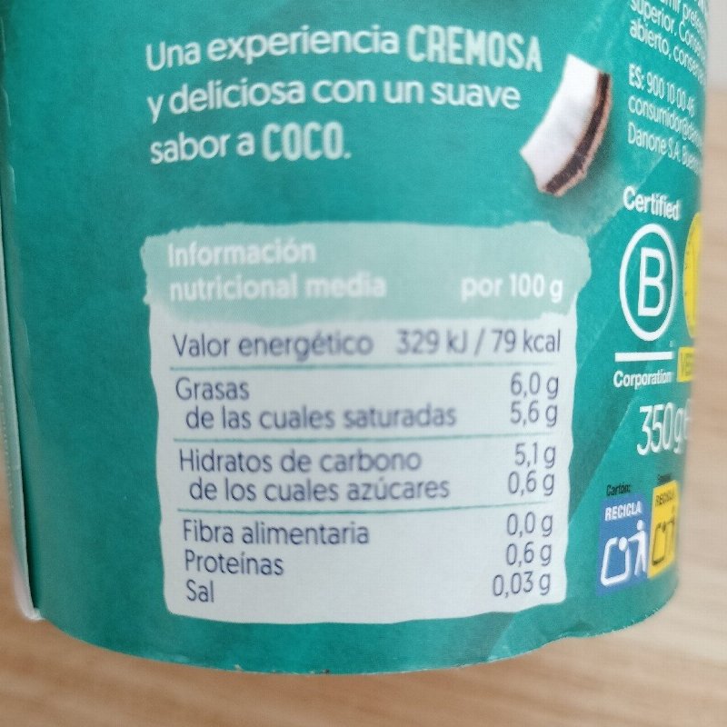 Foto da tabela nutricional