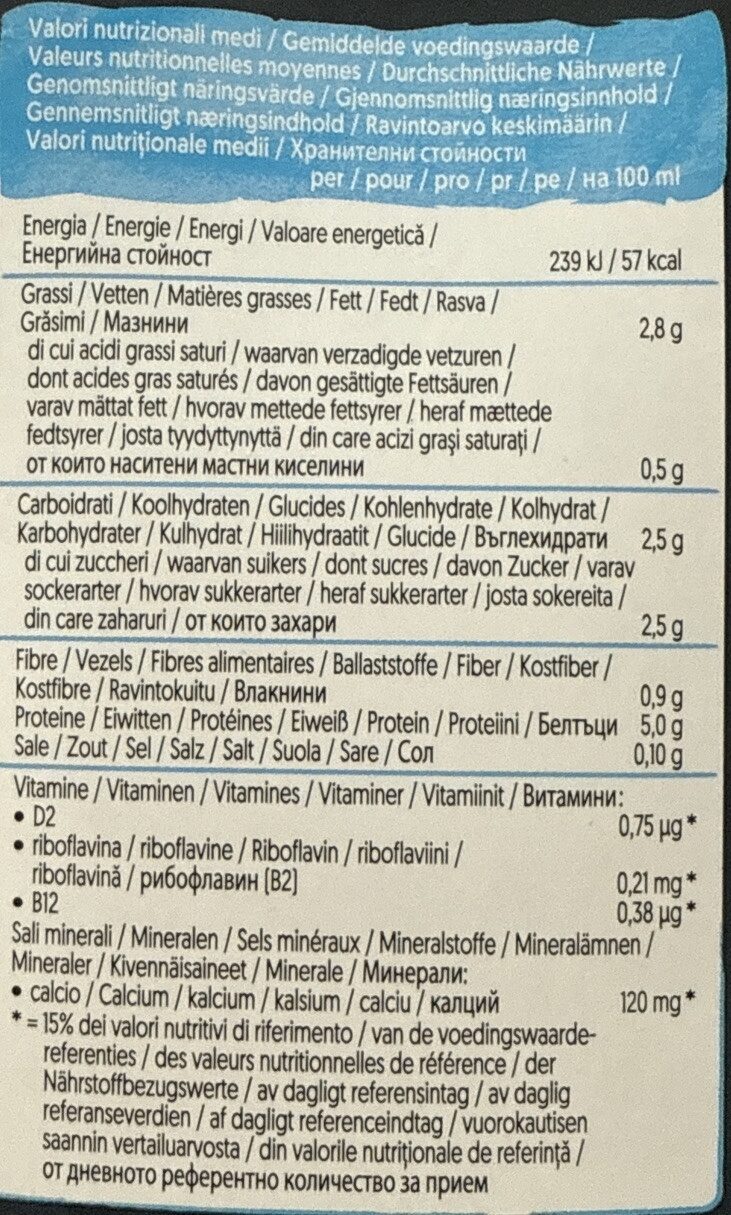 Foto da tabela nutricional