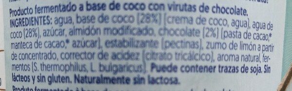 Foto da lista de ingredientes