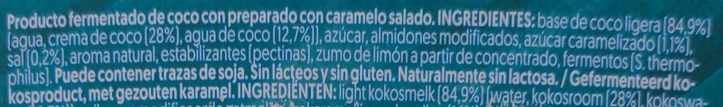 Foto da lista de ingredientes