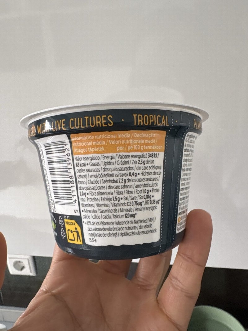 Foto da tabela nutricional
