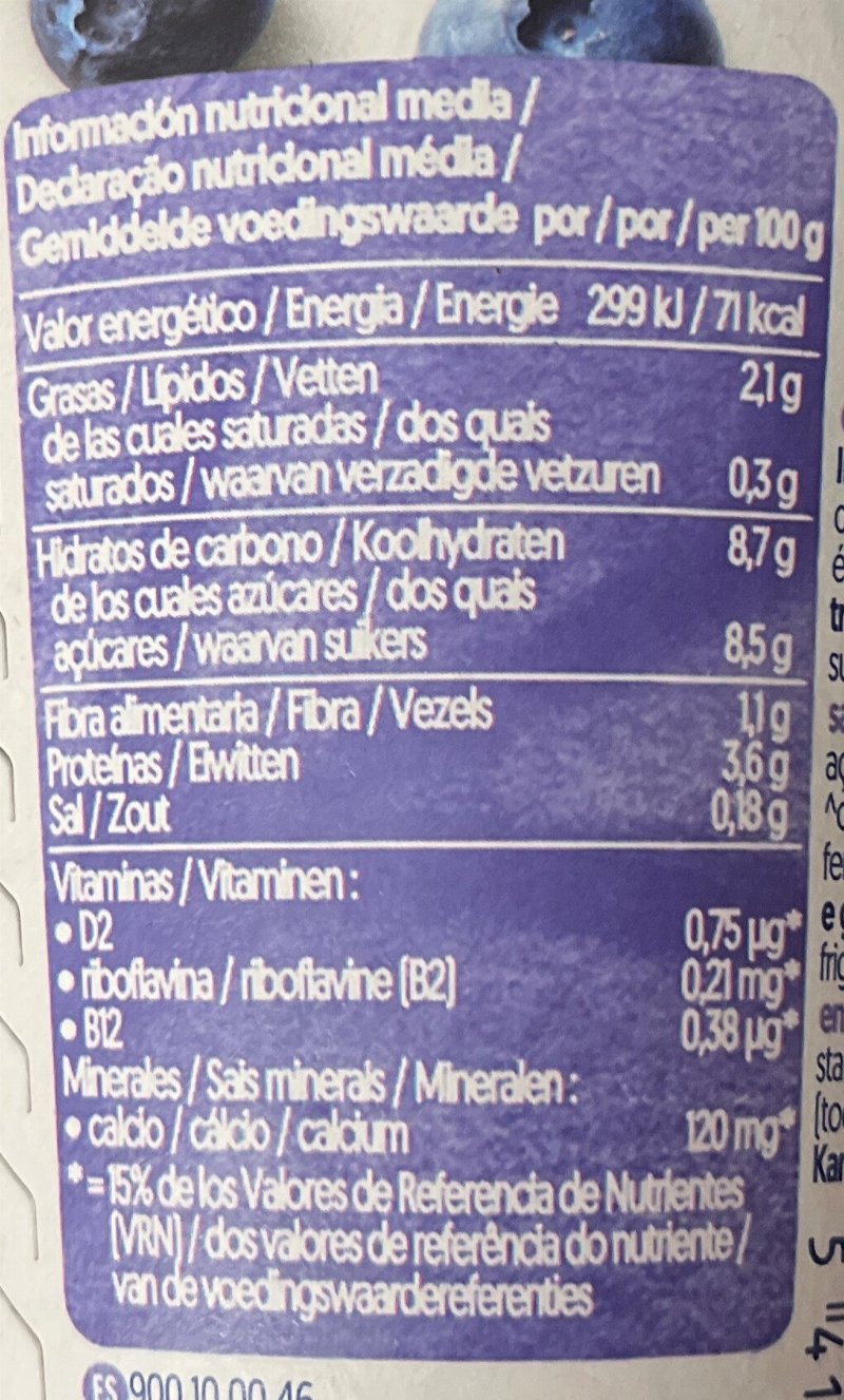 Foto da tabela nutricional