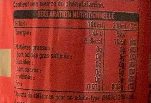 Foto da tabela nutricional