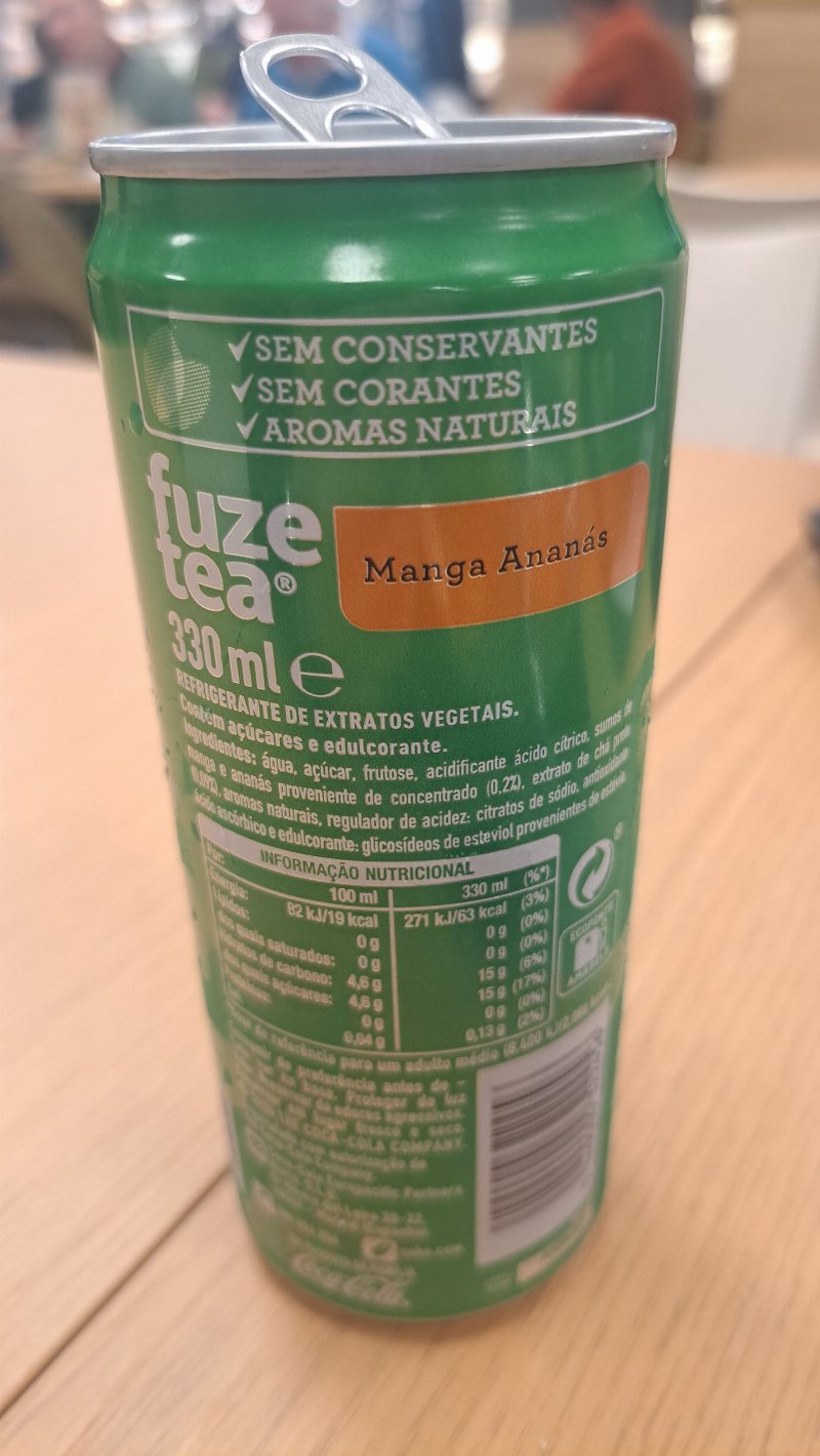 Foto da lista de ingredientes