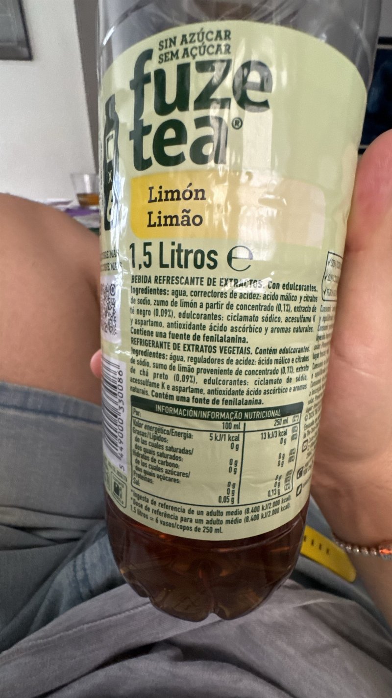 Foto da tabela nutricional