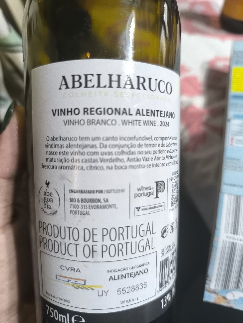 Foto da tabela nutricional