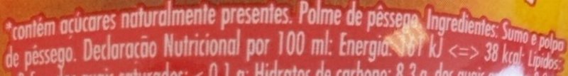 Foto da lista de ingredientes