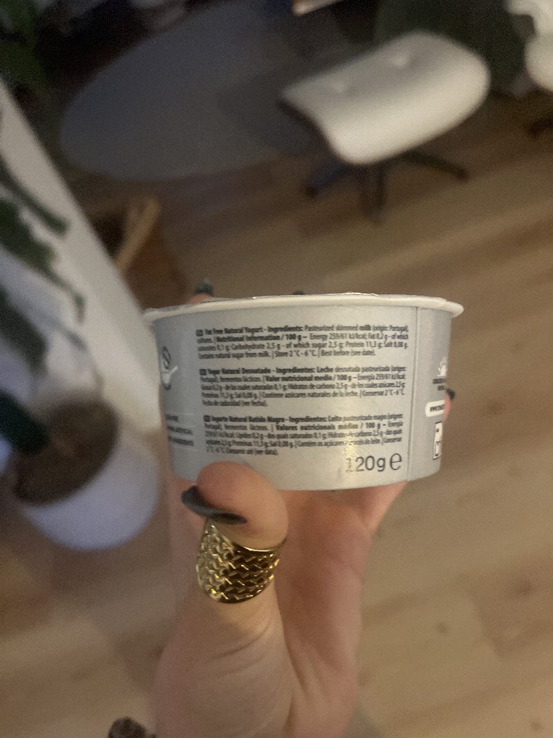 Foto da tabela nutricional