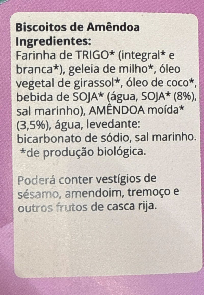 Foto da lista de ingredientes