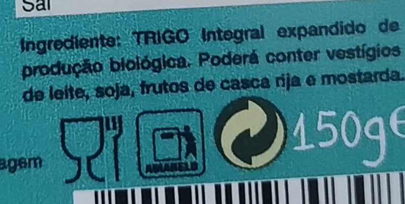 Foto da lista de ingredientes