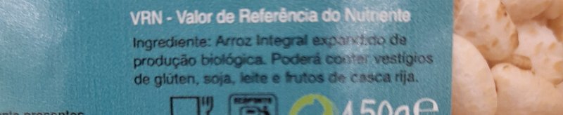 Foto da lista de ingredientes