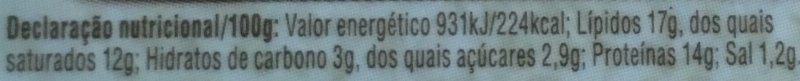 Foto da tabela nutricional