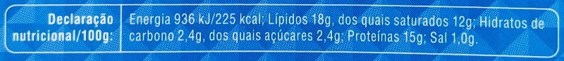 Foto da tabela nutricional
