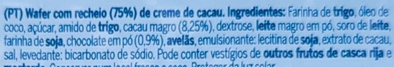 Foto da lista de ingredientes