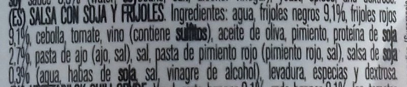 Foto da lista de ingredientes