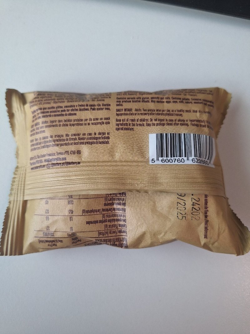 Foto da tabela nutricional