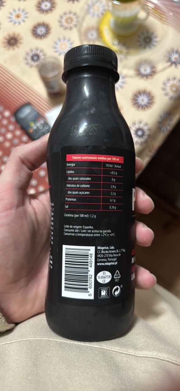 Foto da tabela nutricional