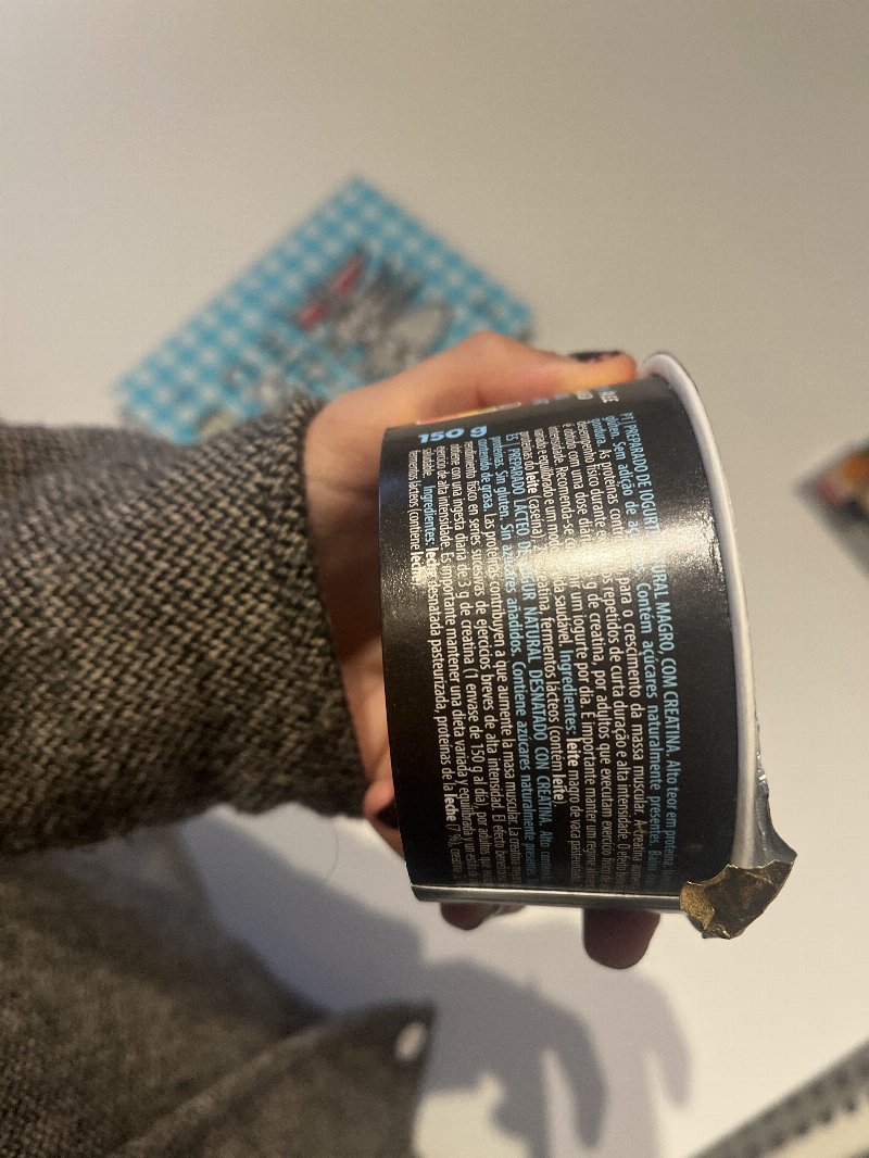 Foto da lista de ingredientes