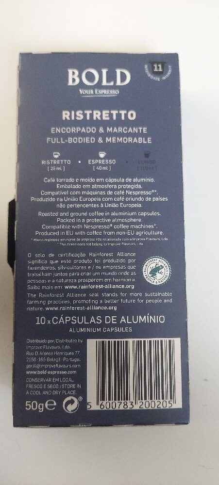 Foto da lista de ingredientes