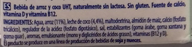 Foto da lista de ingredientes