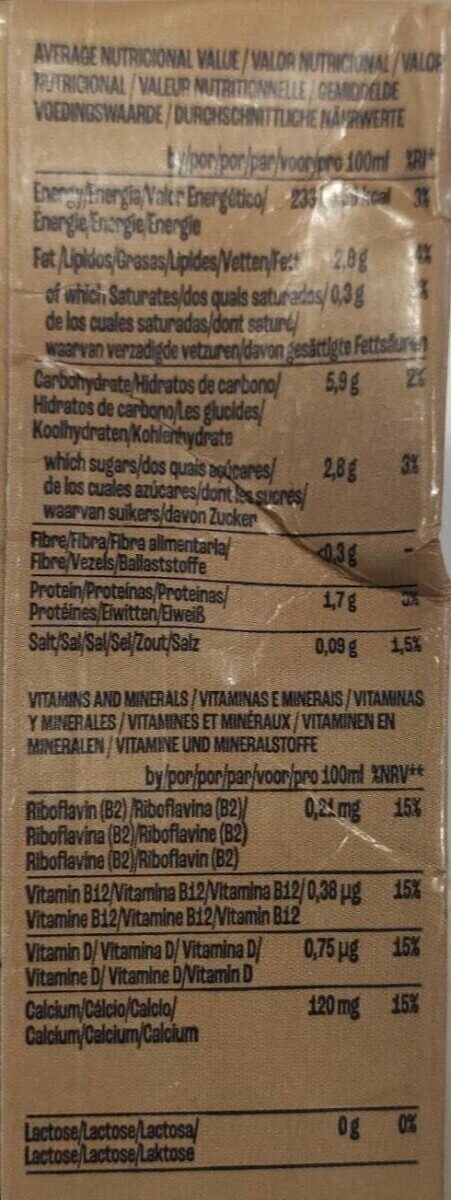 Foto da tabela nutricional