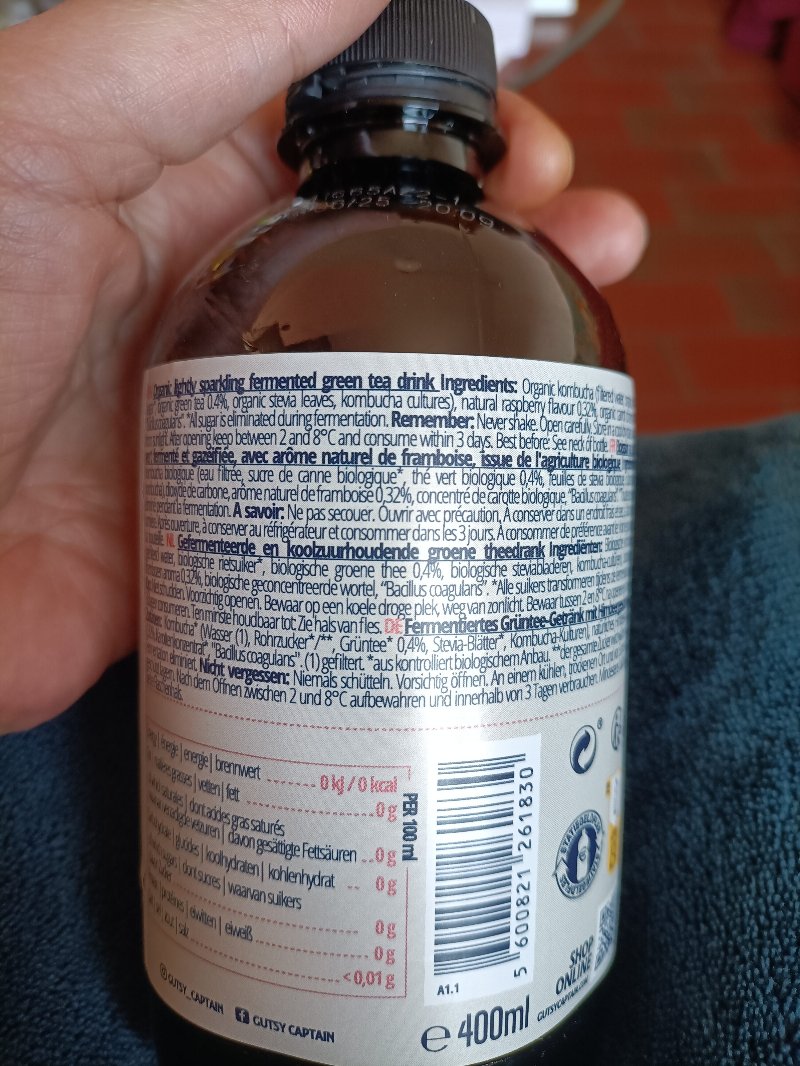 Foto da lista de ingredientes