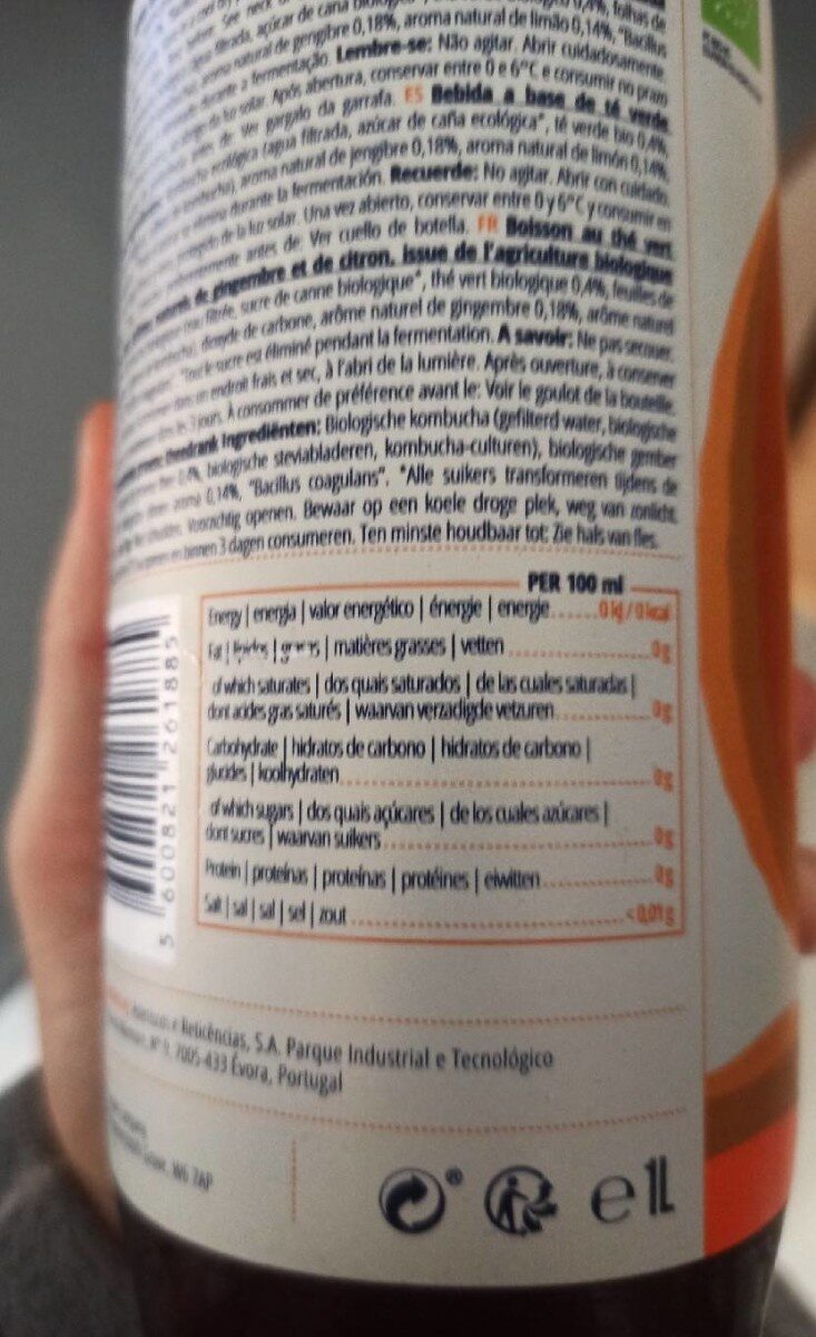 Foto da tabela nutricional