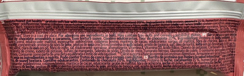 Foto da lista de ingredientes