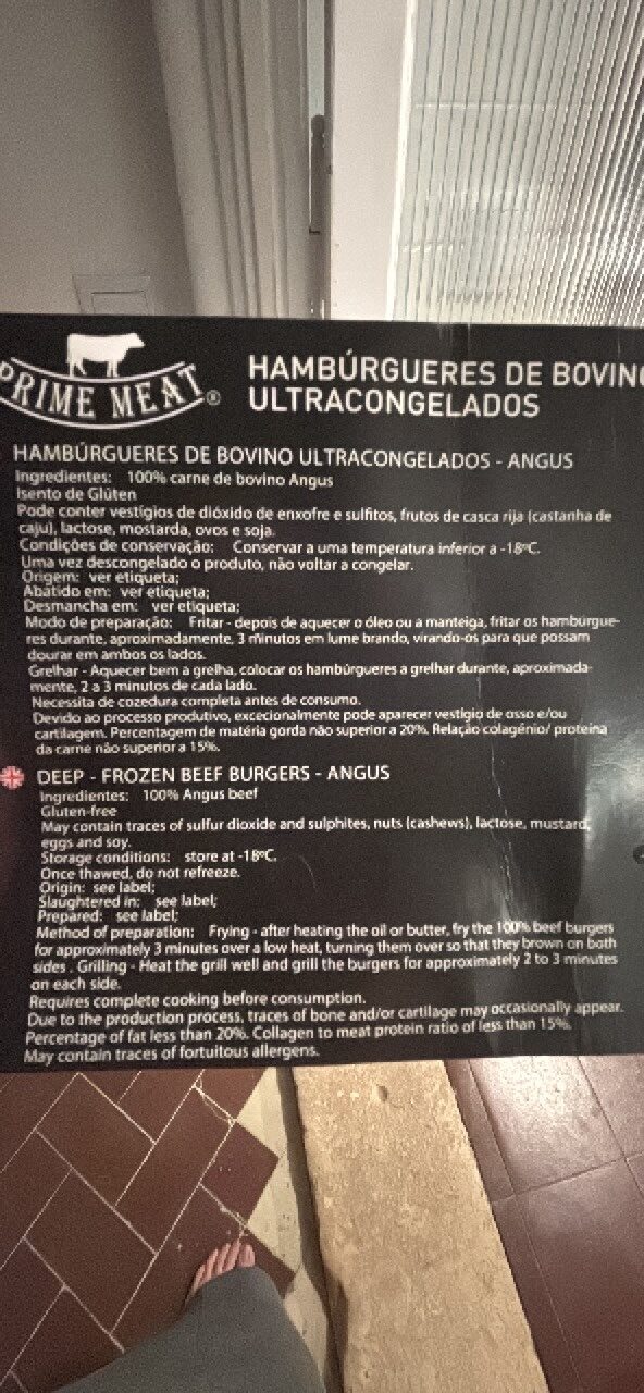 Foto da tabela nutricional