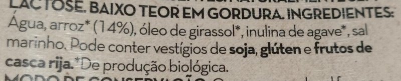 Foto da lista de ingredientes